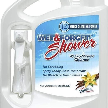 Wet & Forget Shower Spray Cleaner 12 Weeks Cleaning Power VANILLA essence 2L