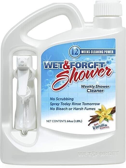 Wet & Forget Shower Spray Cleaner 12 Weeks Cleaning Power VANILLA essence 2L