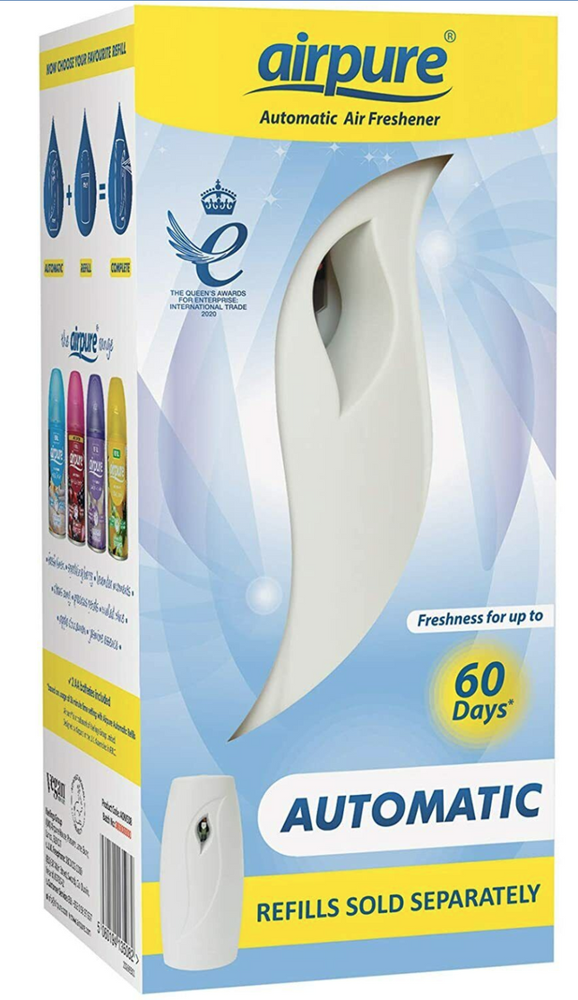 3 x Airpure Automatic Air Freshener Spray Machine 60 Day Freshness Home / Office
