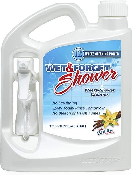 Wet & Forget Shower Spray Cleaner 12 Weeks Cleaning Power VANILLA essence 2L