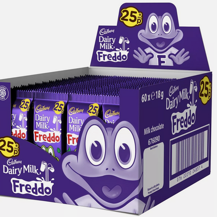 Cadbury Dairy Milk Freddo Box of 60, 18g Bars