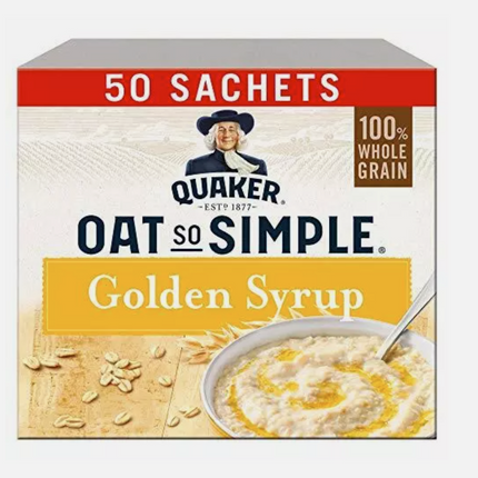 Quaker Oat So Simple Golden Syrup Porridge Sachets, 50 x 36 g