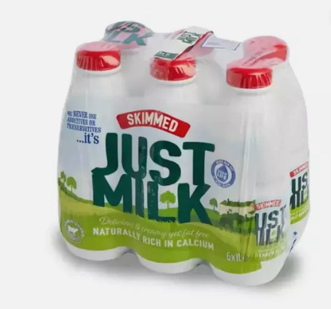 Candia Skimmed Just Milk Skimmed Milk Cartons 6x1L