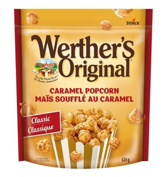 Werther's Original Caramel Popcorn 624g Covered with Werther's Original Caramel