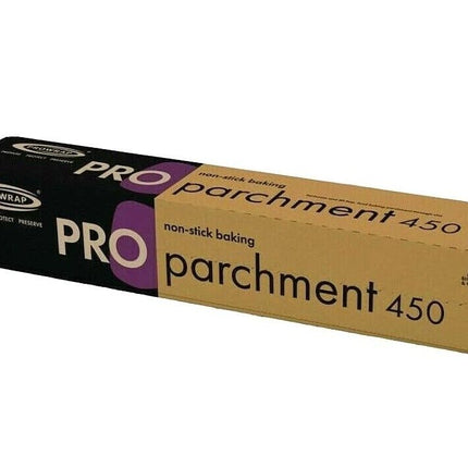 Prowrap Baking Parchment Paper White Non Stick Silicone Cooking 18" 450mm x 50m