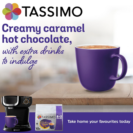 Tassimo Cadbury Caramel Hot Chocolate Pods x10 (Pack of 5, Total 50 Drinks)
