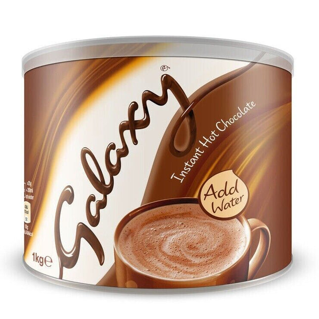 Galaxy Instant Hot Chocolate Drink Powder 1kg Tin (Pack of 5)