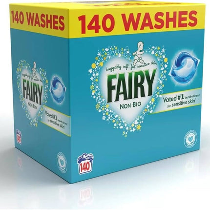 Fairy Non Bio Pods 140 Wash Laundry Cleaning Washing Capsule Liquid Detergent
