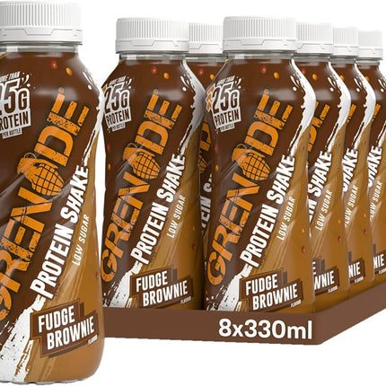 Grenade High Protein Shake, 8 x 330 ml - Fudge Brownie (Pack of 8)