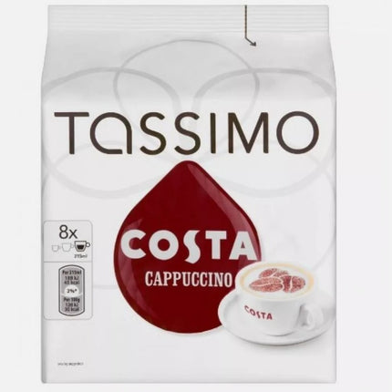 Tassimo Costa Cappuccino Coffee Pods Large Cup Size T Disc Pods 215ml