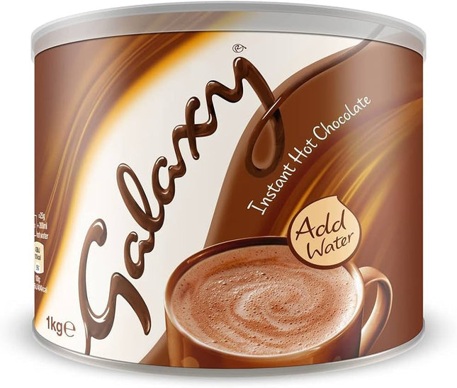 Galaxy Instant Hot Chocolate Drink Powder 1kg Tin (Pack of 5)