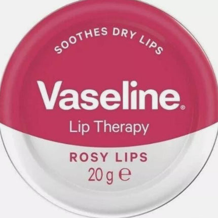 6 x Vaseline Lip Therapy Petroleum Jelly, Rosy Lips, 6 Pack, 20gm