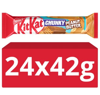 KitKat Chunky Peanut Butter Chocolate Bar 24x42g