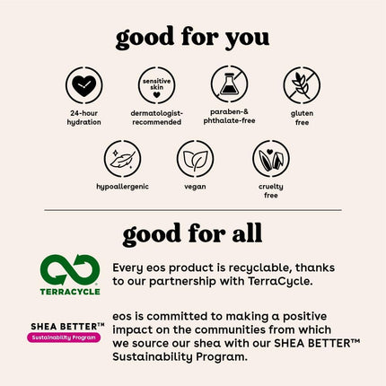 EOS Vanilla Cashmere Body Lotion Shea Better 24hr Moisture - 16 oz/473 ml