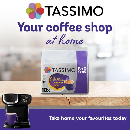 Tassimo Cadbury Caramel Hot Chocolate Pods x10 (Pack of 5, Total 50 Drinks)