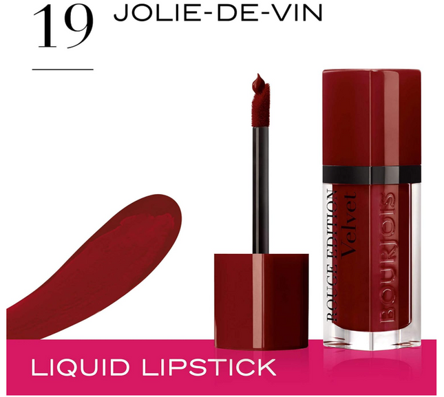 Bourjois Rouge Edition Velvet 24h Liquid Lipstick 19 Jolie De Vin
